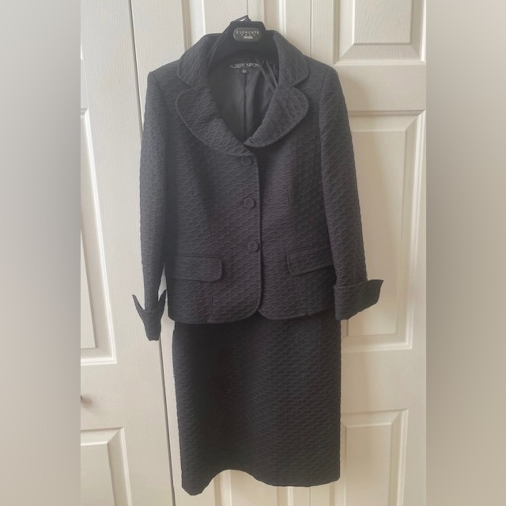 Albert Nipon 2 Piece Dress Jacket Set Sz6